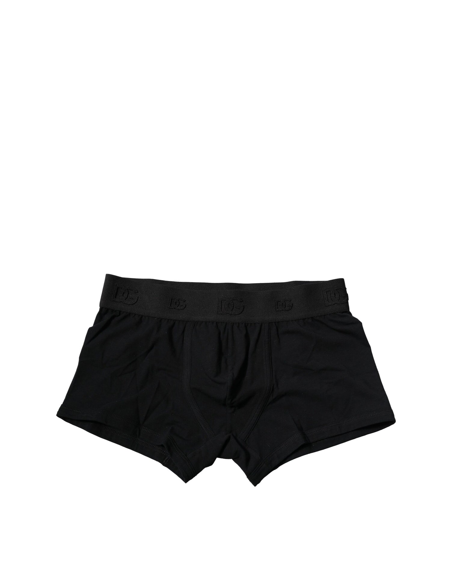 Dolce &amp; Gabbana Black Cotton Stretch Regular Boxer Underwear