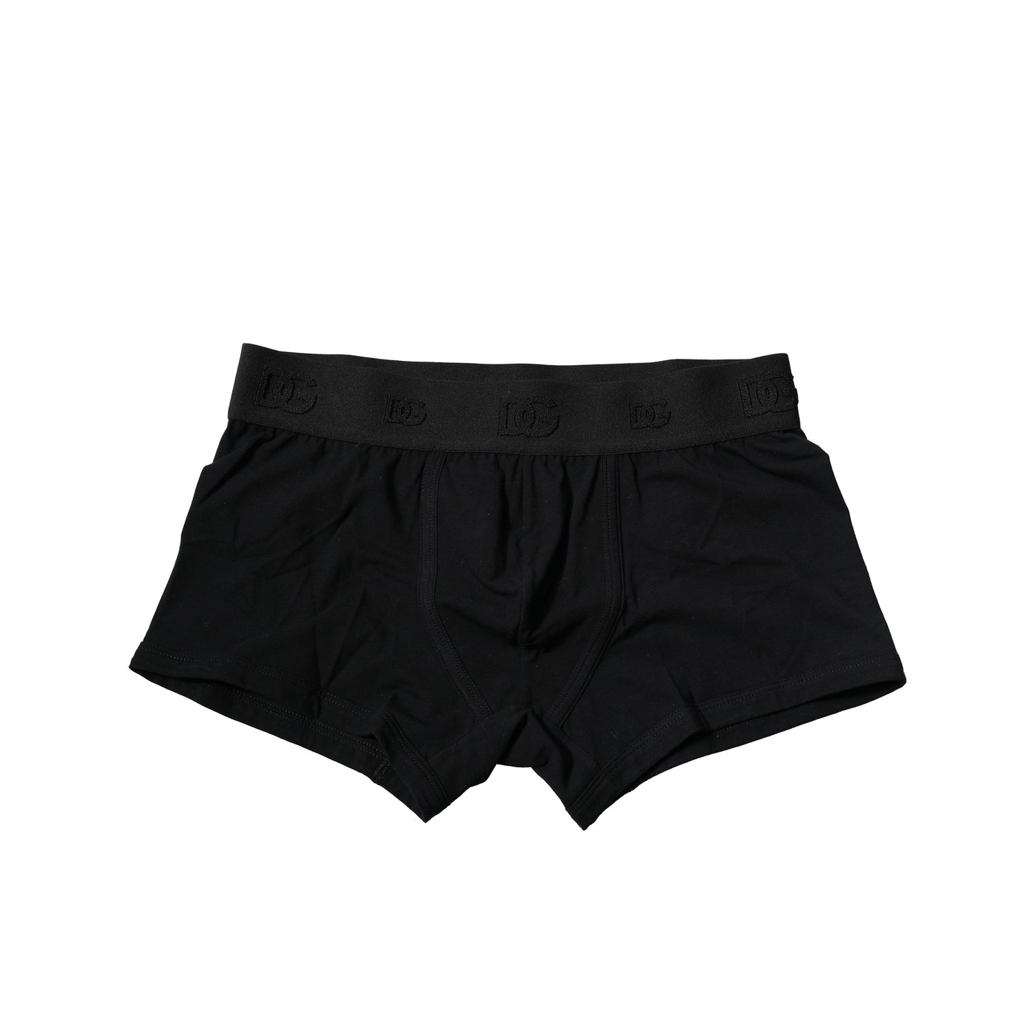 Dolce &amp; Gabbana Black Cotton Stretch Regular Boxer Underwear