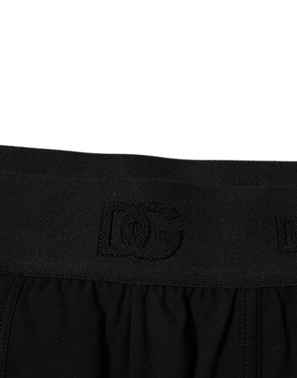 Dolce &amp; Gabbana Black Cotton Stretch Regular Boxer Underwear