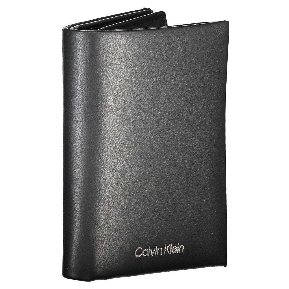 Calvin Klein svart läderplånbok för män