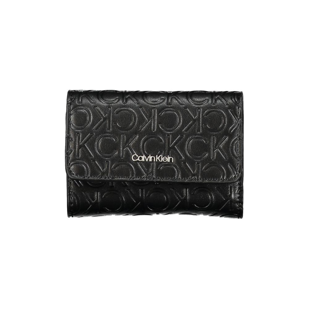 Calvin Klein Sleek svart plånbok med dubbla fack