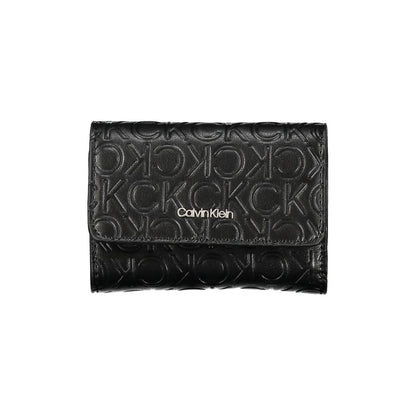 Calvin Klein Sleek svart plånbok med dubbla fack