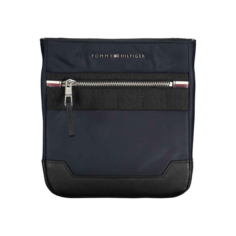 Tommy Hilfiger Sleek Blå Axelväska med Kontrastdetaljer