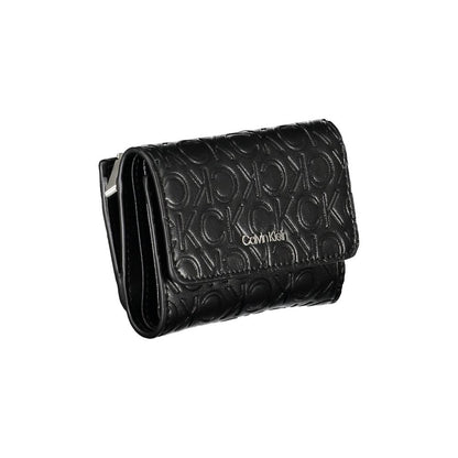 Calvin Klein Sleek svart plånbok med dubbla fack