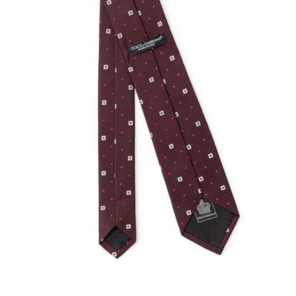 Dolce &amp;amp; Gabbana Bordeaux Sidenslipsar &amp;amp; Fluga