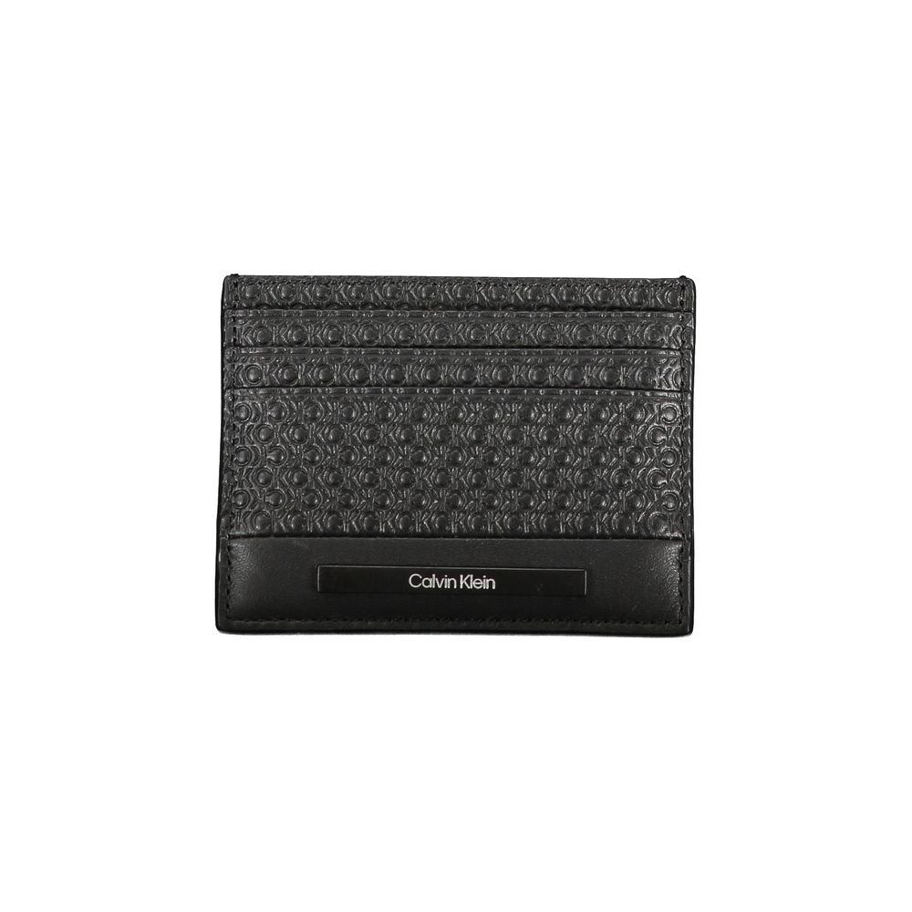Calvin Klein Sleek svart korthållare i kontrastfärg