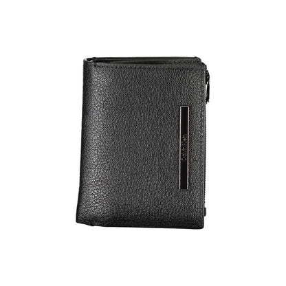 Calvin Klein Sleek svart läderplånbok med myntväska