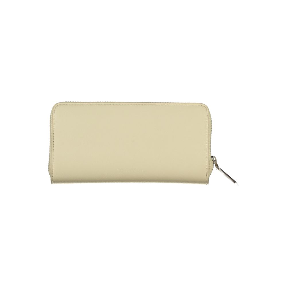 Calvin Klein Elegant Beige Plånbok med Dragkedja och RFID-blockering