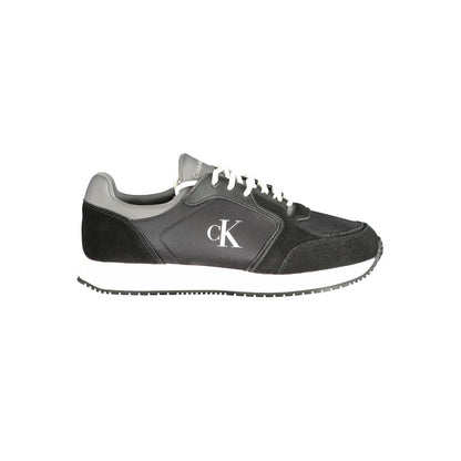 Calvin Klein svarta lädersneakers för män