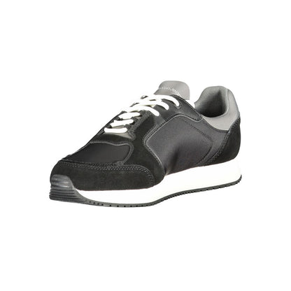 Calvin Klein svarta lädersneakers för män