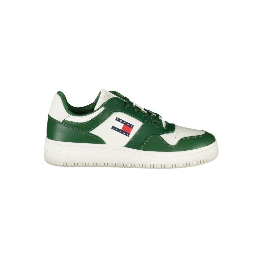 Tommy Hilfiger Grön Läder Herr Sneaker