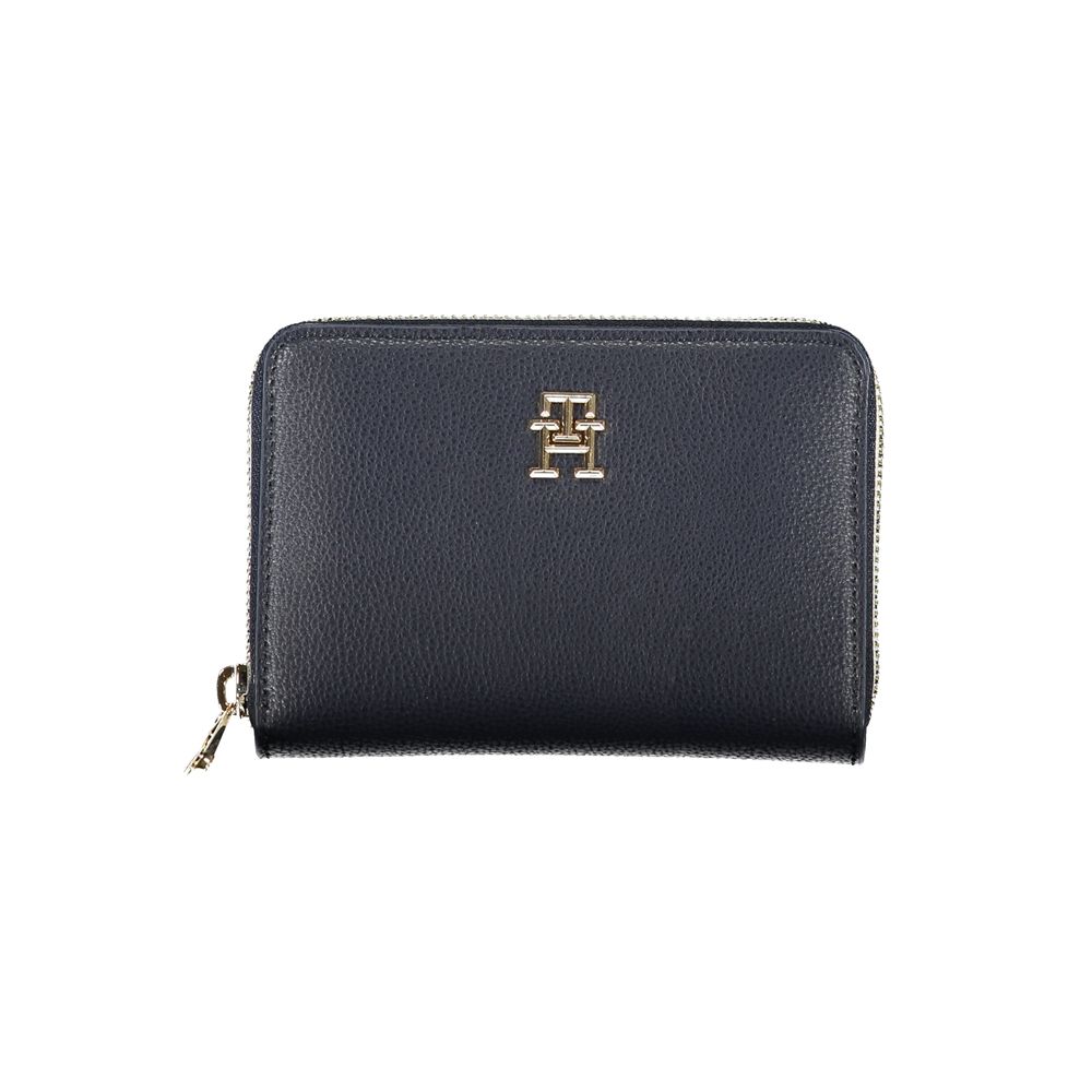 Tommy Hilfiger Sleek Blå Multifunktionell Plånbok med Blixtlåsstängning