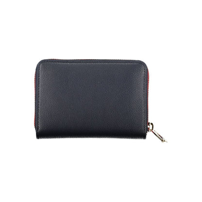 Tommy Hilfiger Sleek Blå Multifunktionell Plånbok med Blixtlåsstängning