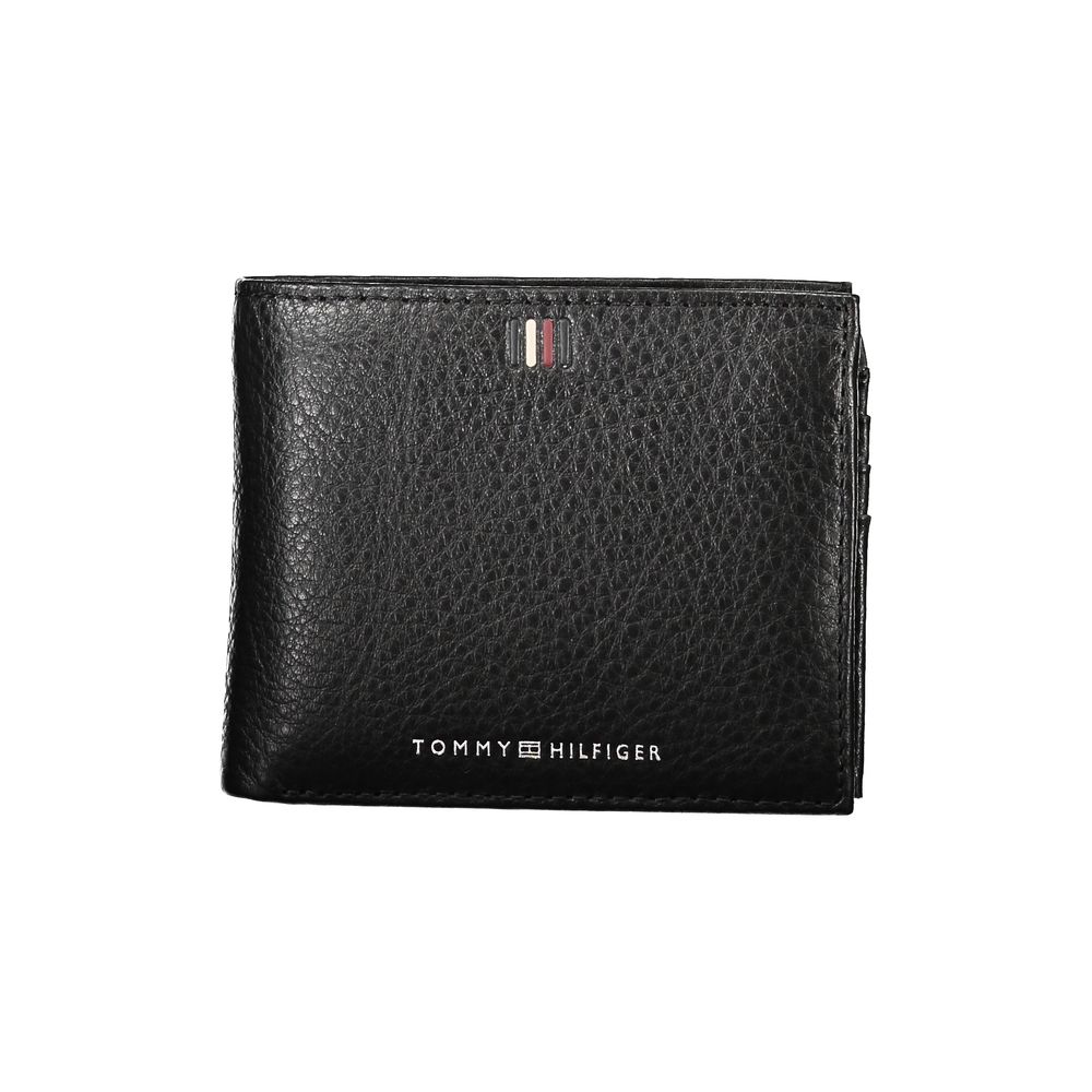 Tommy Hilfiger Sleek svart läderplånbok med gott om förvaring