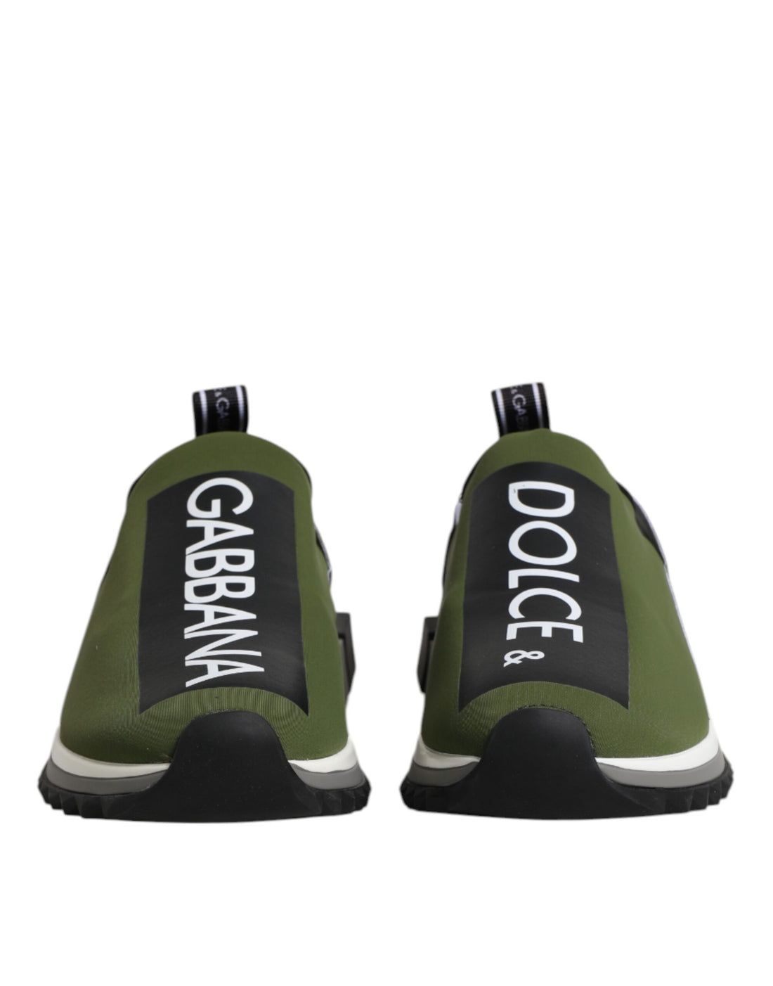 Dolce &amp; Gabbana Green Black Slip On Sorrento Sneakers Shoes