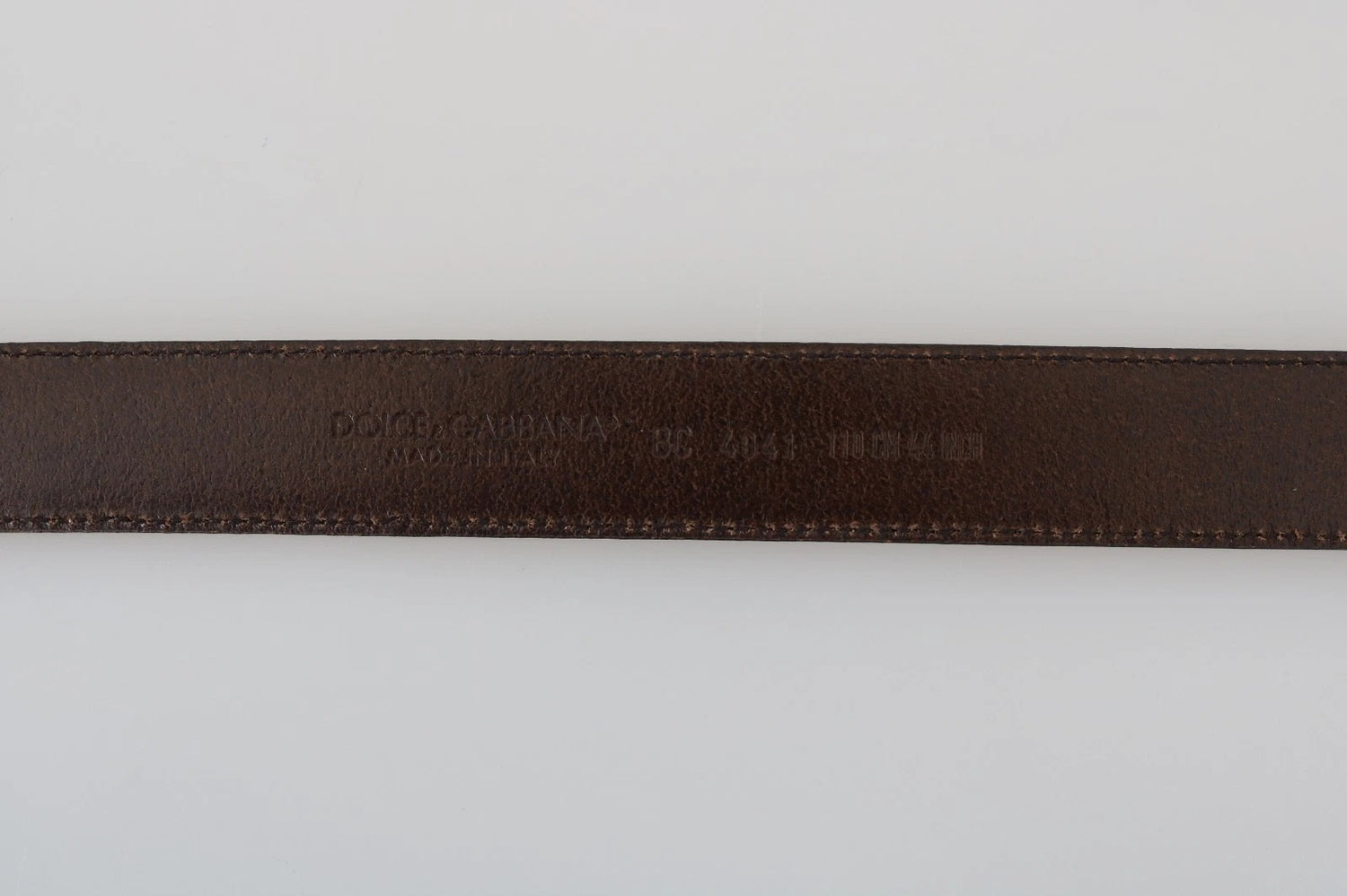 Dolce &amp; Gabbana Blue Perforated Leather Gray Buckle Belt