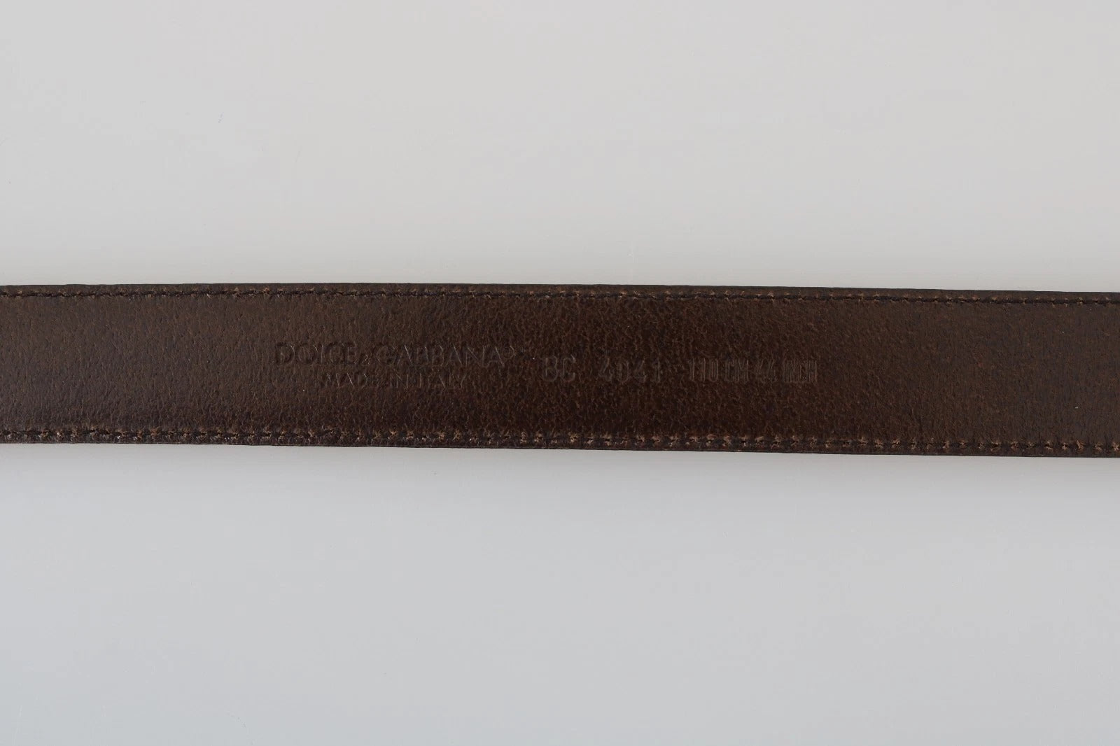 Dolce &amp; Gabbana Blue Perforated Leather Gray Buckle Belt