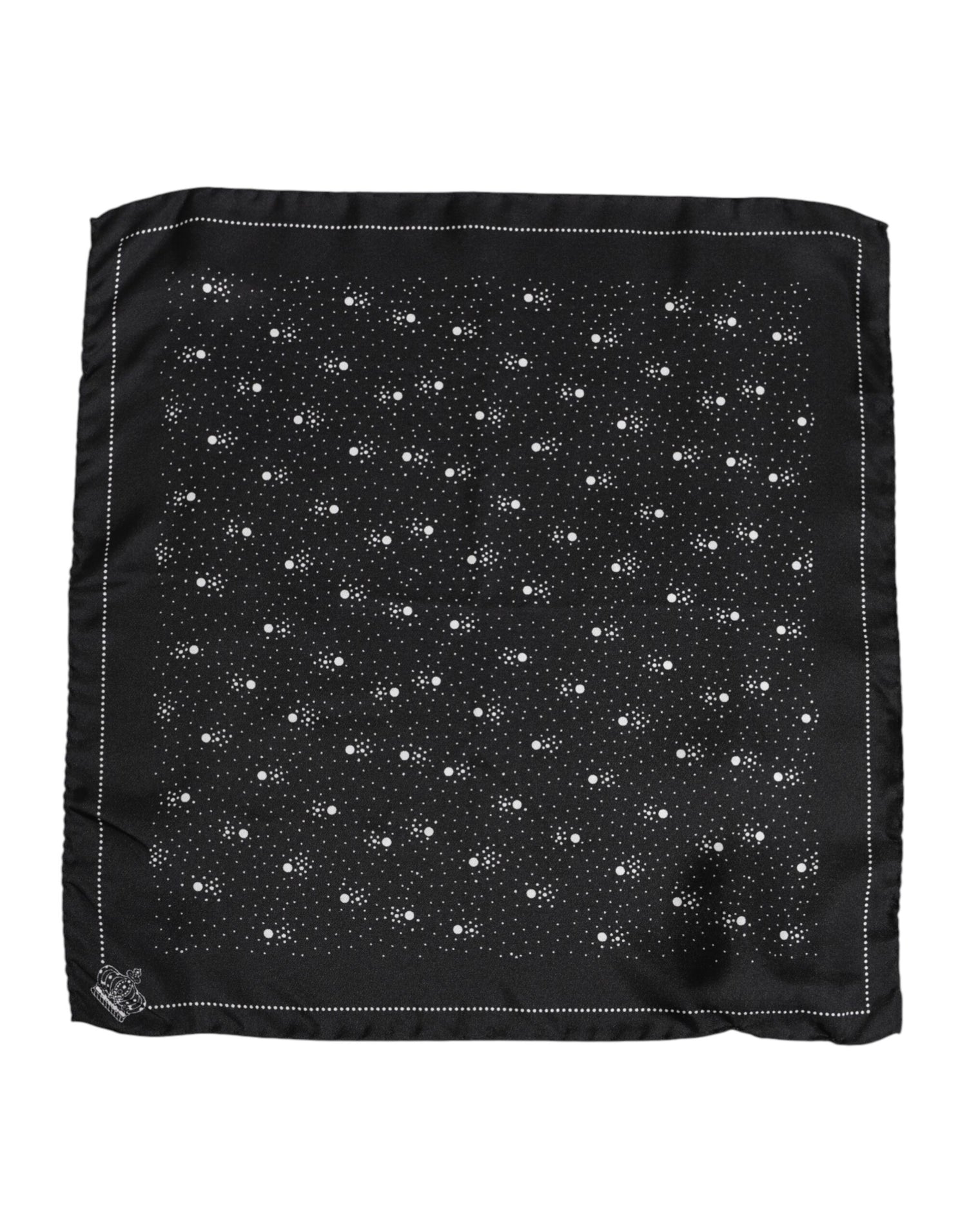 Dolce &amp; Gabbana Black White Printed Square Men Foulard Scarf