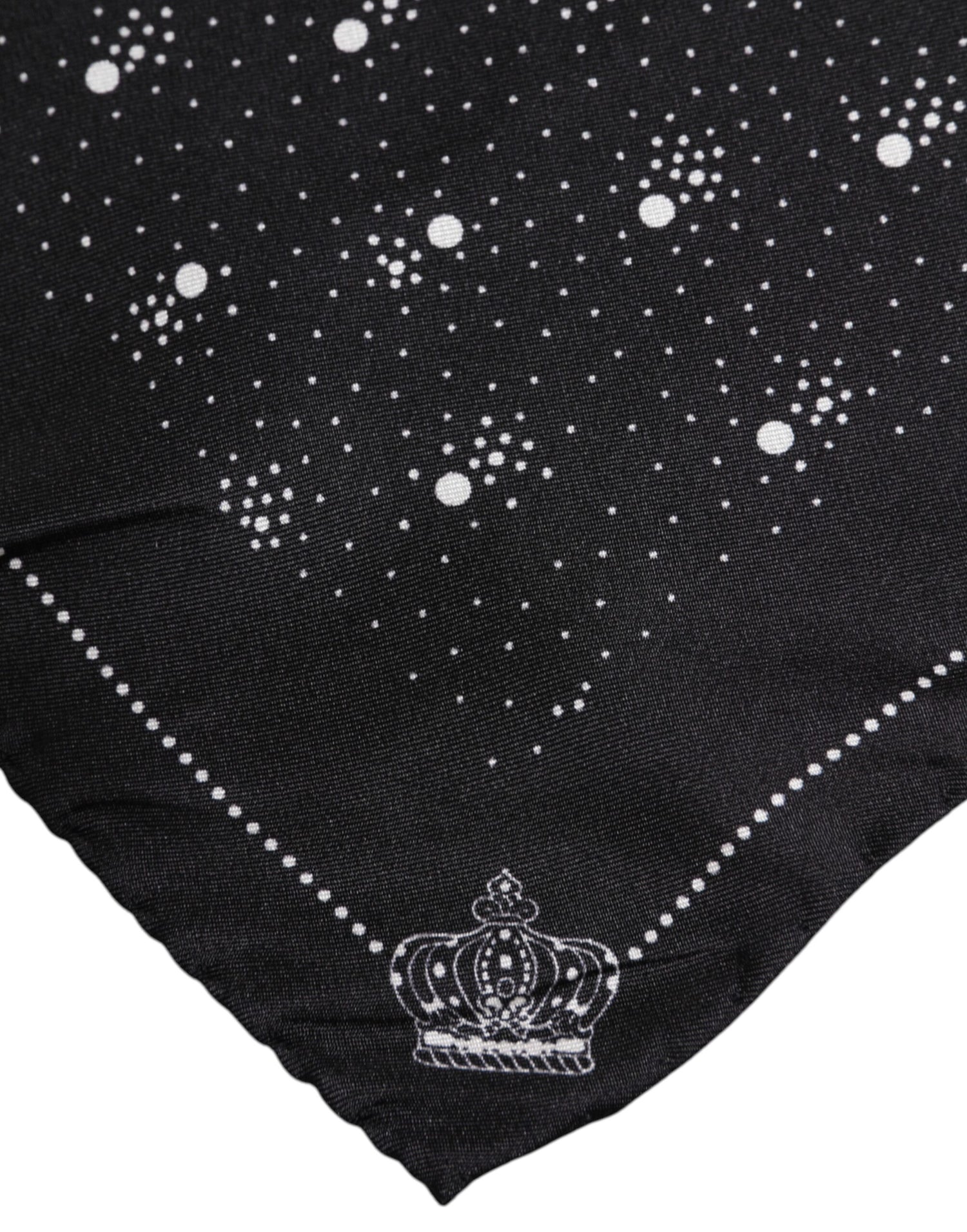 Dolce &amp; Gabbana Black White Printed Square Men Foulard Scarf