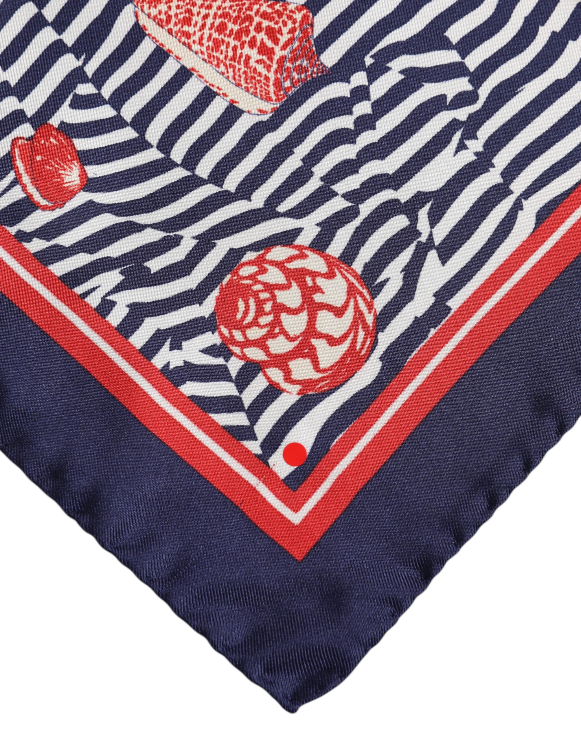 Dolce &amp;amp; Gabbana Flerfärgad Snäckskal Fyrkantig Herr Foulard Halsduk