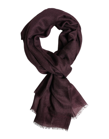 Dolce &amp; Gabbana Maroon Cashmere Neck Warmer Wrap Shawl Scarf