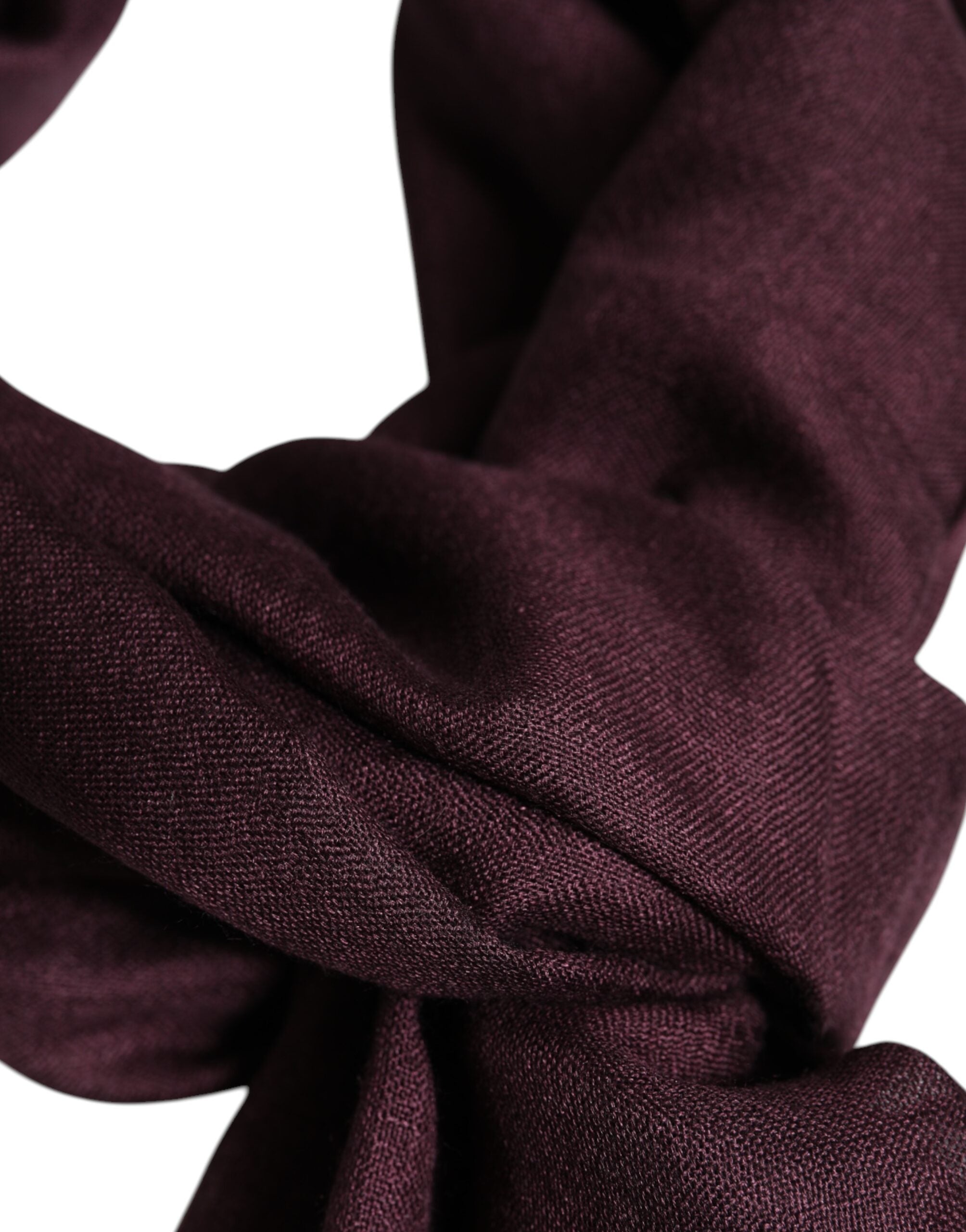 Dolce &amp; Gabbana Maroon Cashmere Neck Warmer Wrap Shawl Scarf