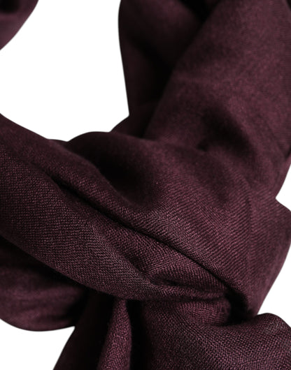 Dolce &amp; Gabbana Maroon Cashmere Neck Warmer Wrap Shawl Scarf