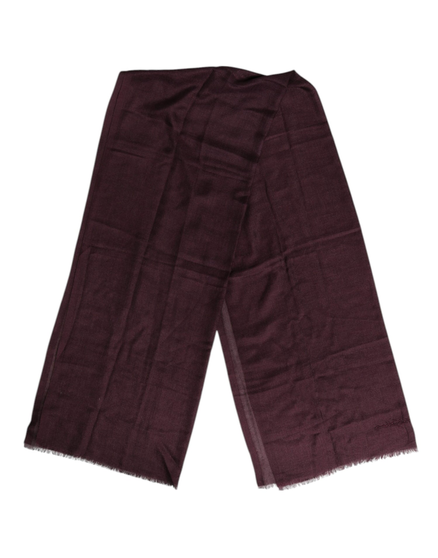 Dolce &amp; Gabbana Maroon Cashmere Neck Warmer Wrap Shawl Scarf