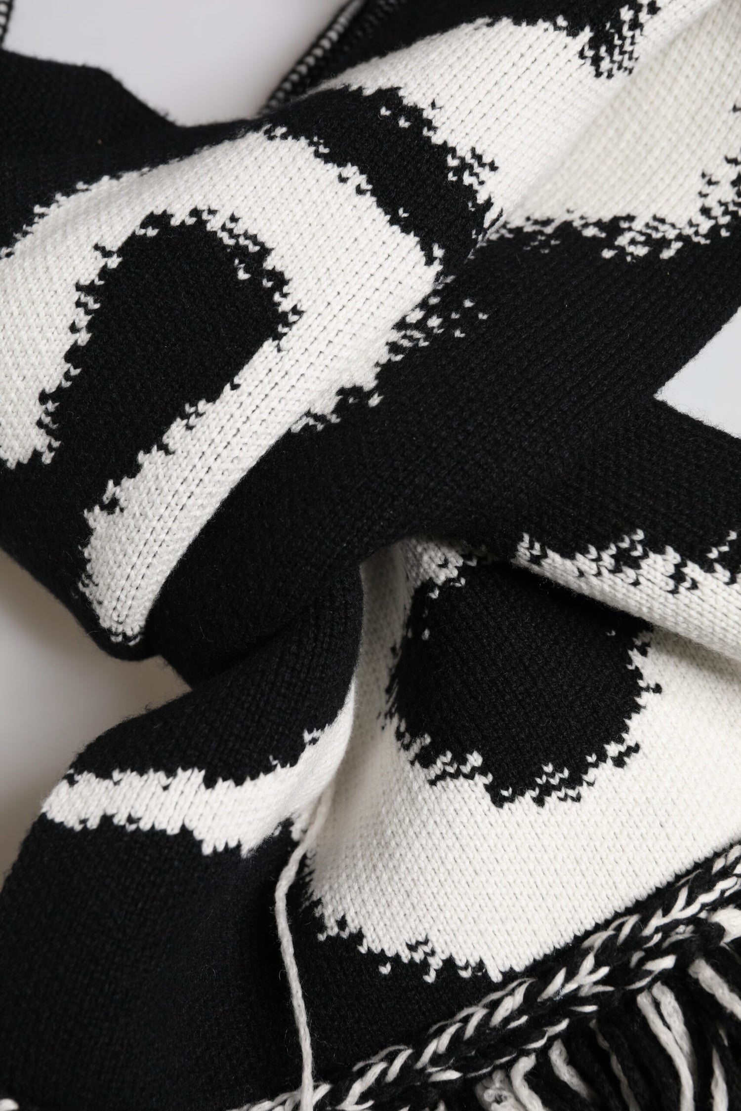 Dolce &amp; Gabbana Black Logo Neck Warmer Wrap Men Shawl Scarf