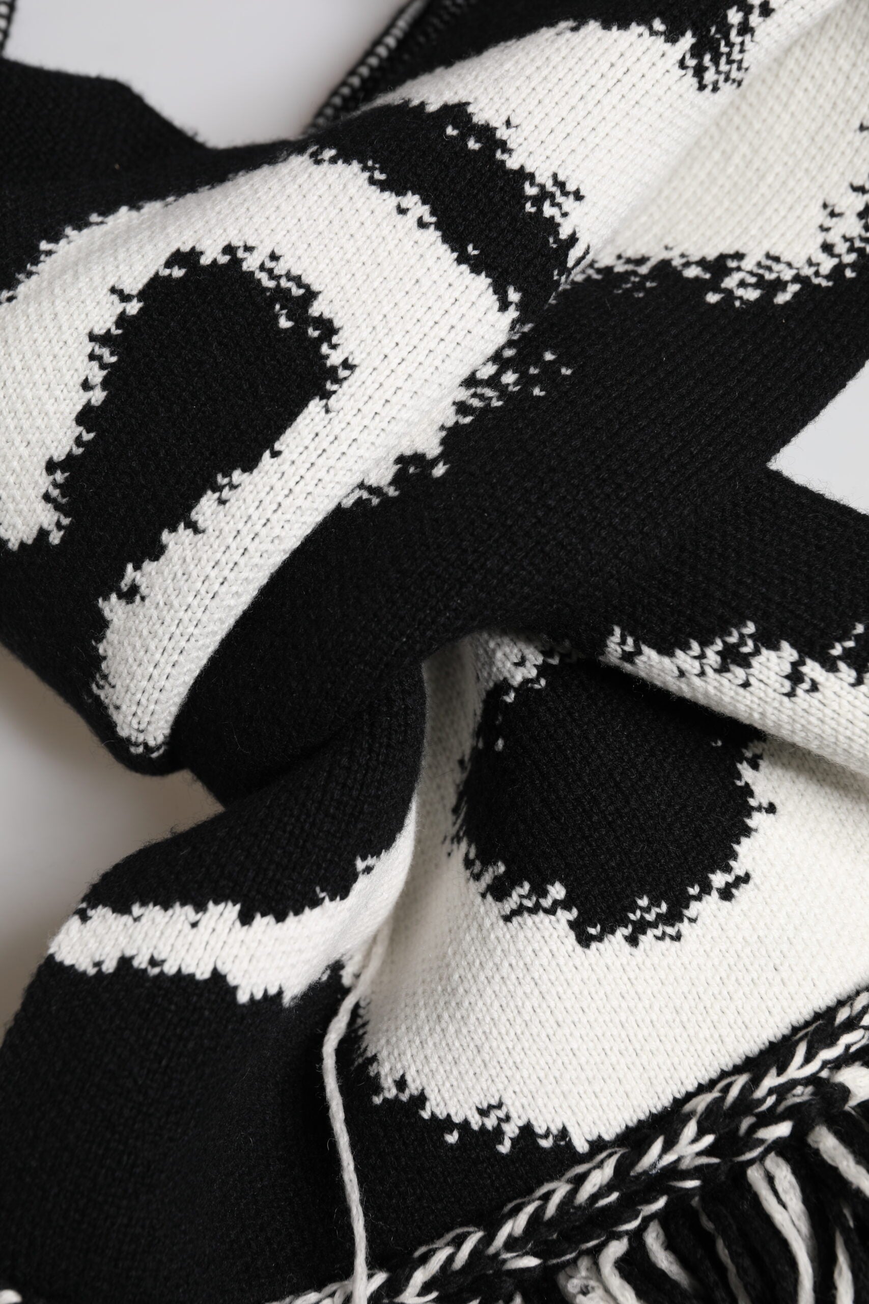 Dolce &amp; Gabbana Black Logo Neck Warmer Wrap Men Shawl Scarf