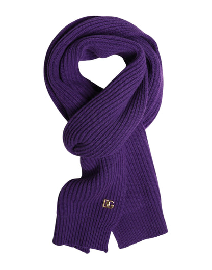 Dolce &amp; Gabbana Purple DG Logo Neck Warmer Wrap Shawl Scarf