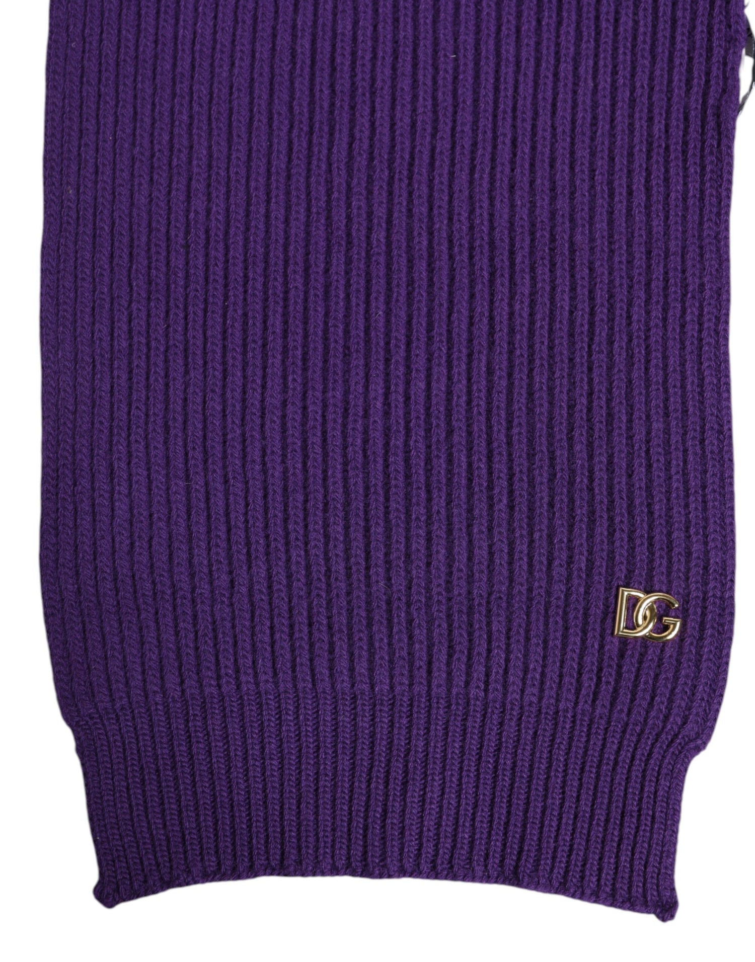 Dolce &amp; Gabbana Purple DG Logo Neck Warmer Wrap Shawl Scarf