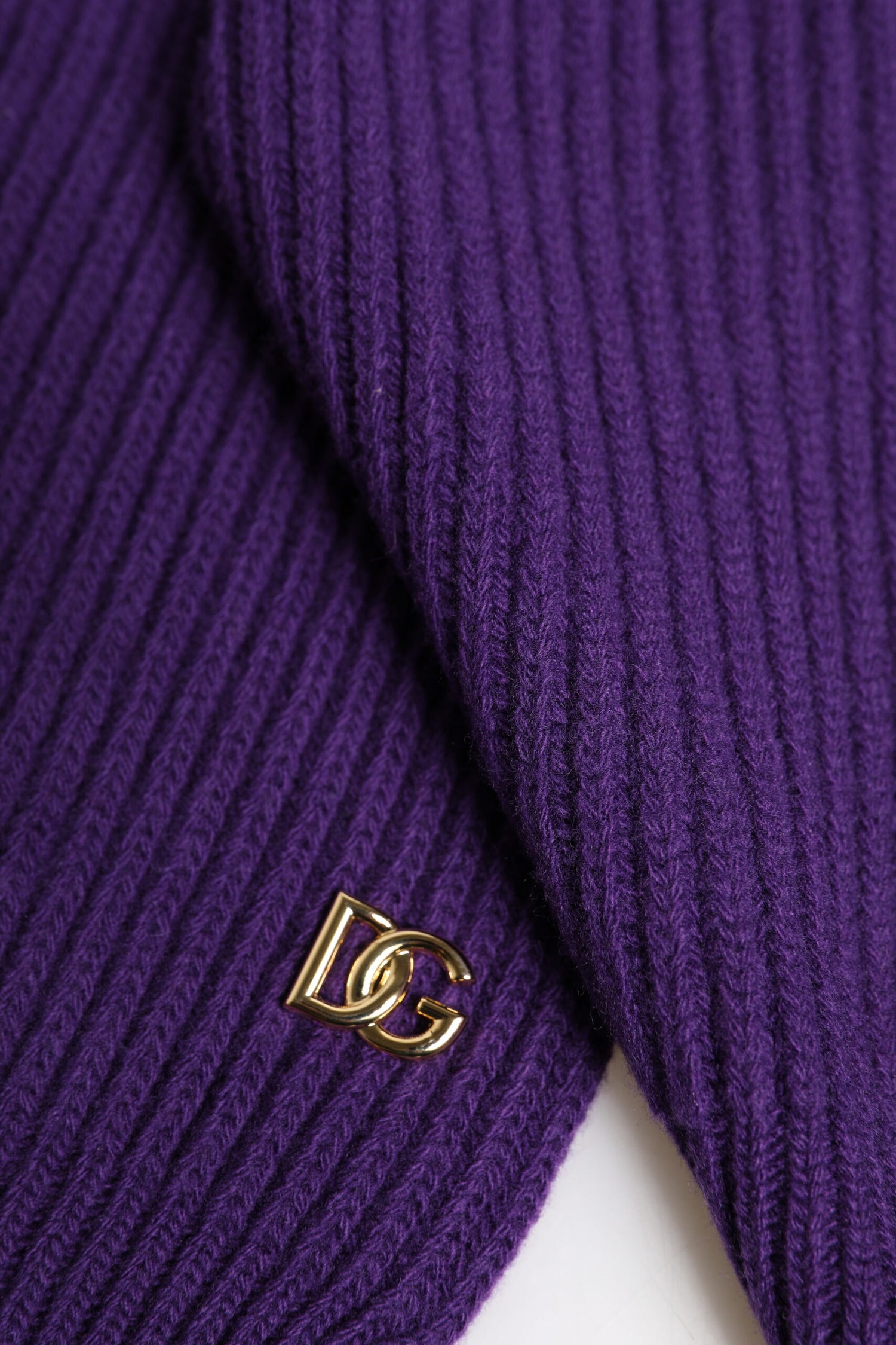 Dolce &amp; Gabbana Purple DG Logo Neck Warmer Wrap Shawl Scarf