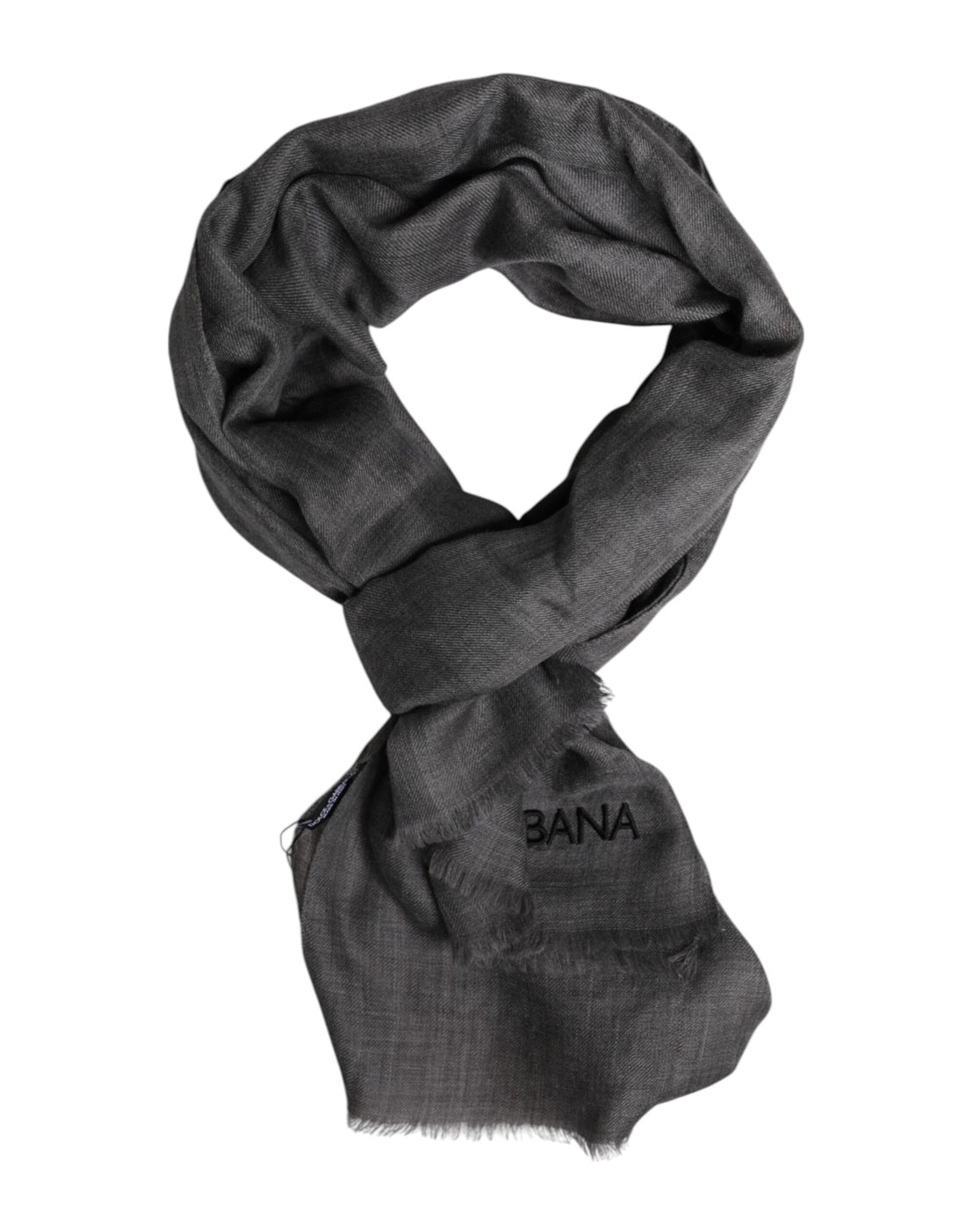 Dolce &amp; Gabbana Gray Logo Print Neck Warmer Wrap Shawl Scarf