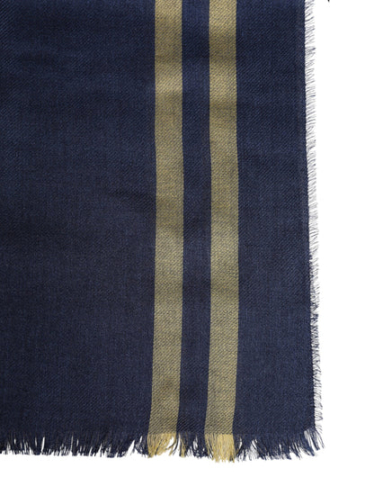 Dolce &amp; Gabbana Blue Cashmere Neck Warmer Wrap Shawl Scarf