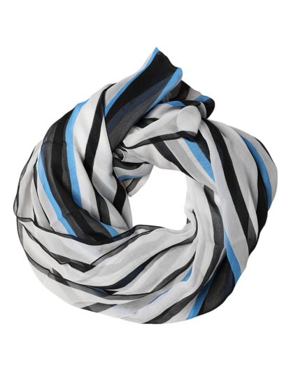 Dolce &amp; Gabbana Multicolor Striped Neck Warmer Wrap Scarf