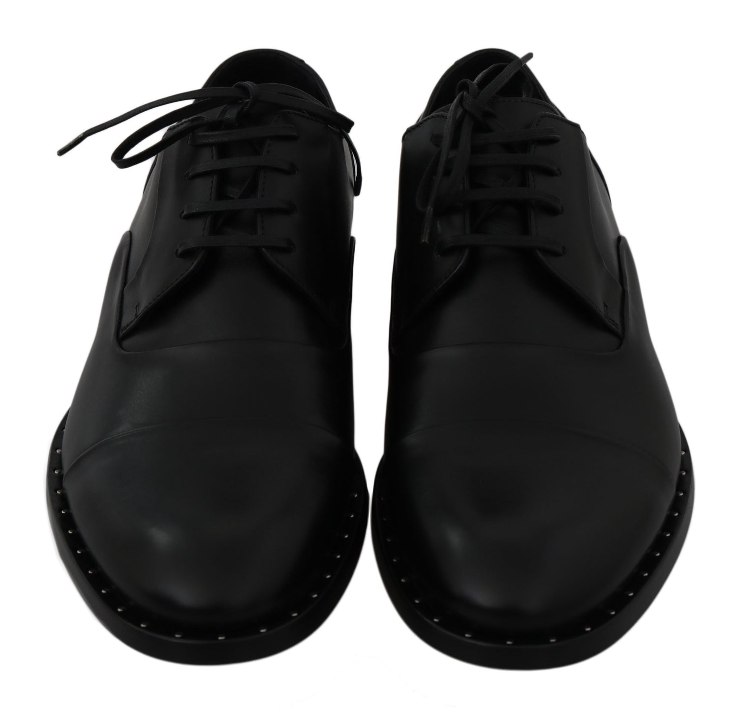 Dolce &amp;amp; Gabbana Svarta Läder Derby Formella Skor