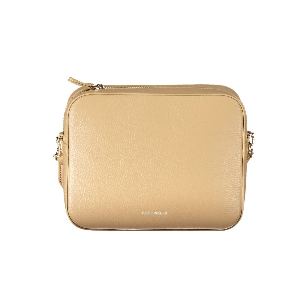 Coccinelle Beige Läderhandväska