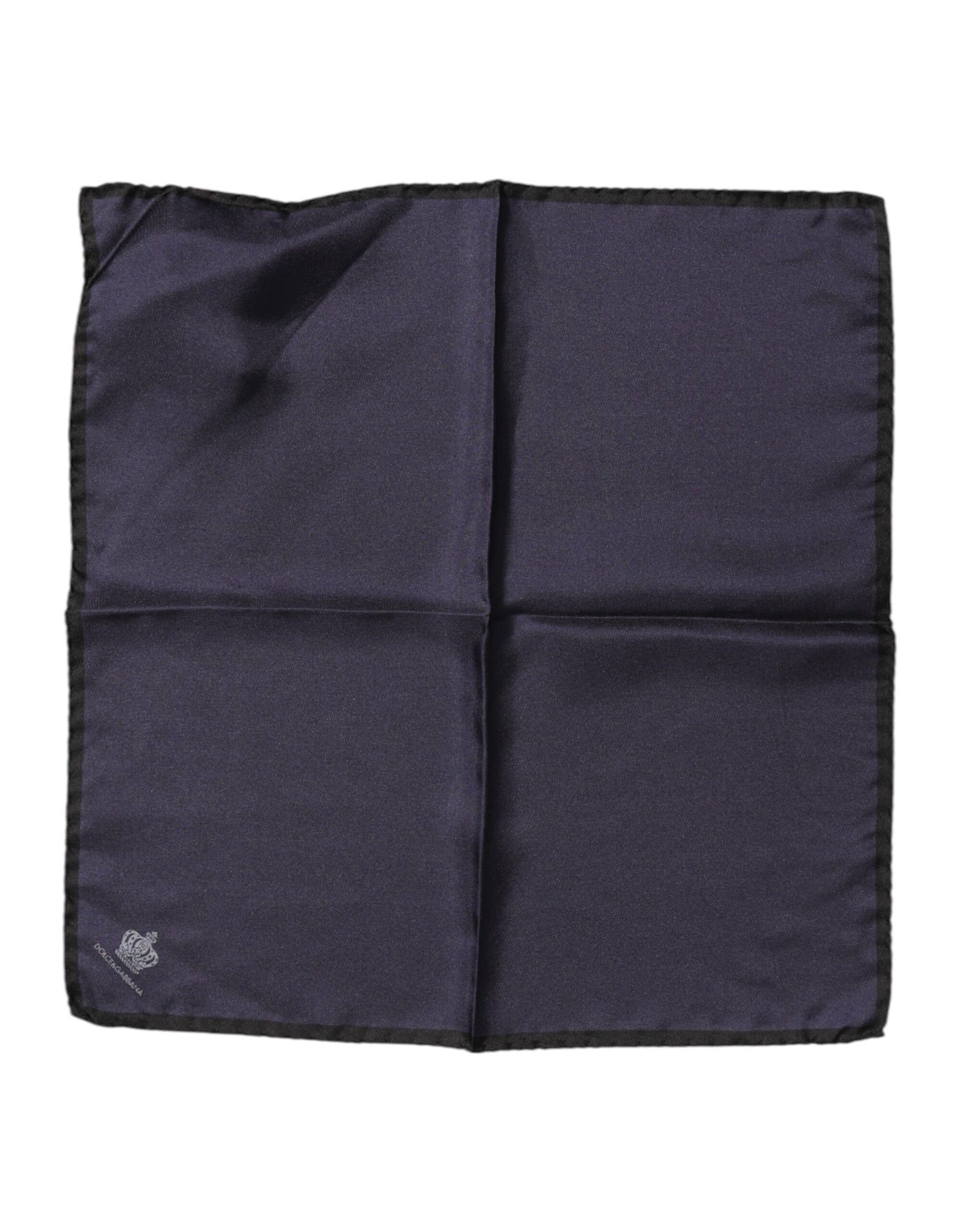 Dolce &amp; Gabbana Blue DG Crown Silk Square Men Foulard Scarf