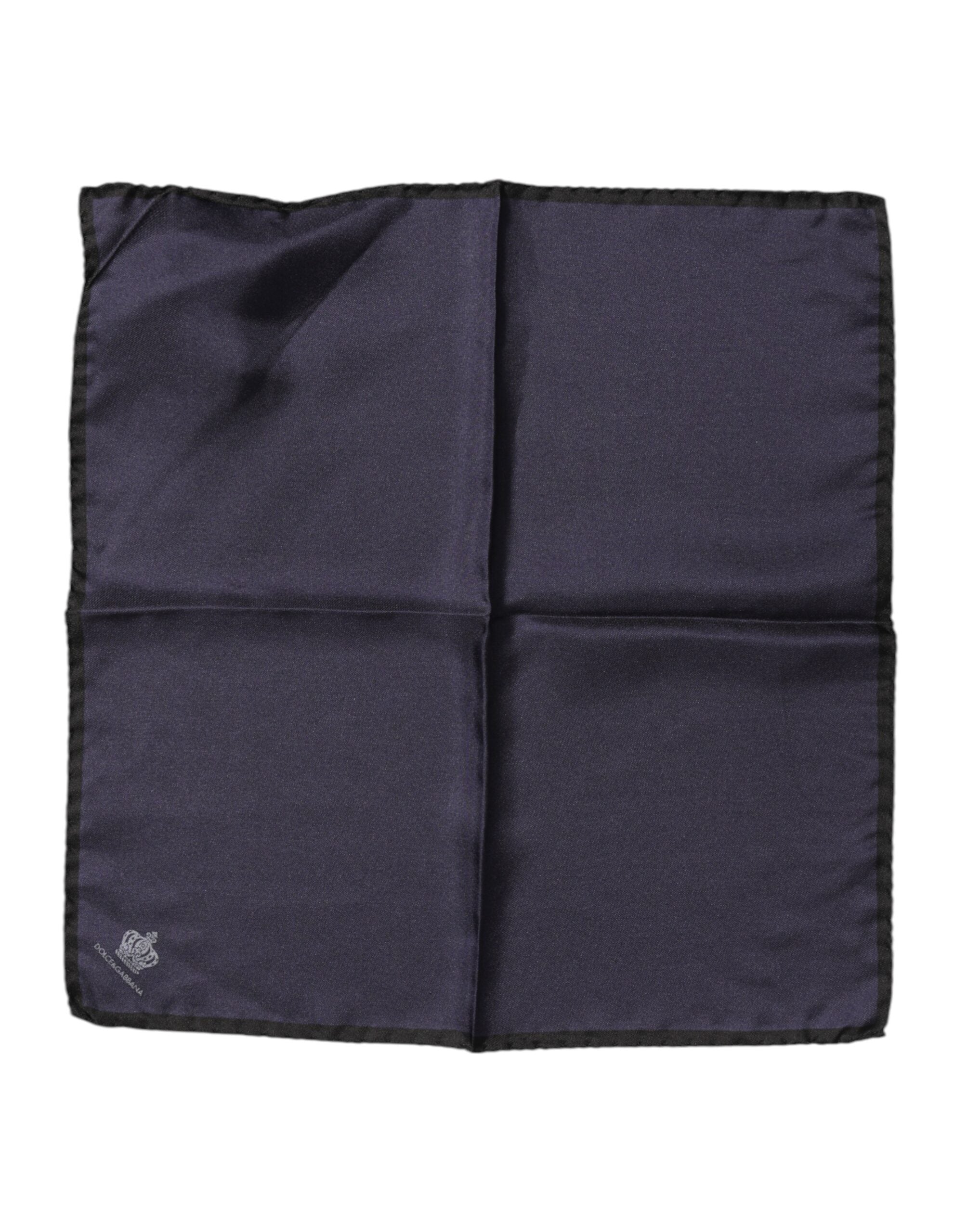 Dolce &amp; Gabbana Blue DG Crown Silk Square Men Foulard Scarf