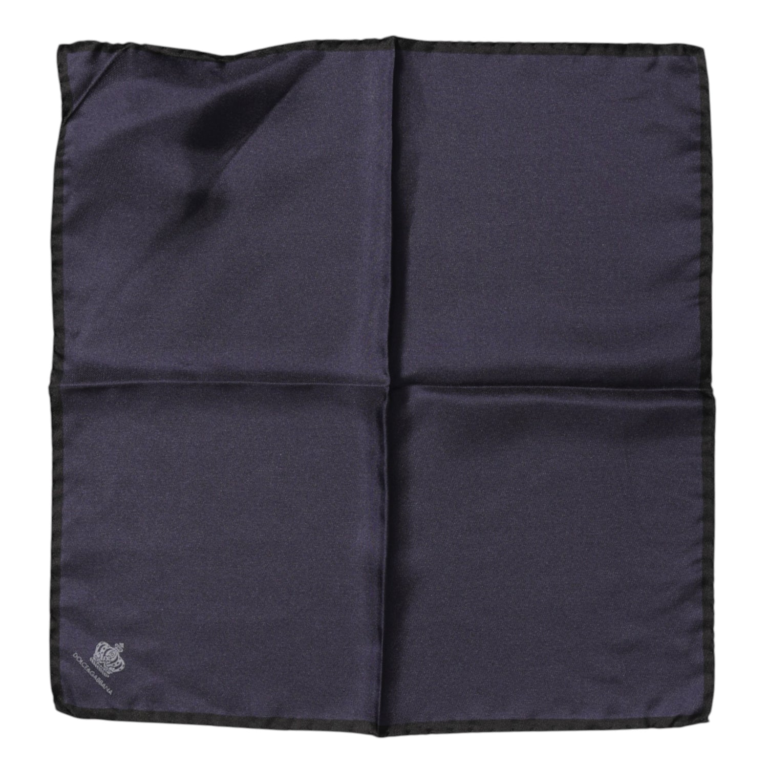 Dolce &amp; Gabbana Blue DG Crown Silk Square Men Foulard Scarf