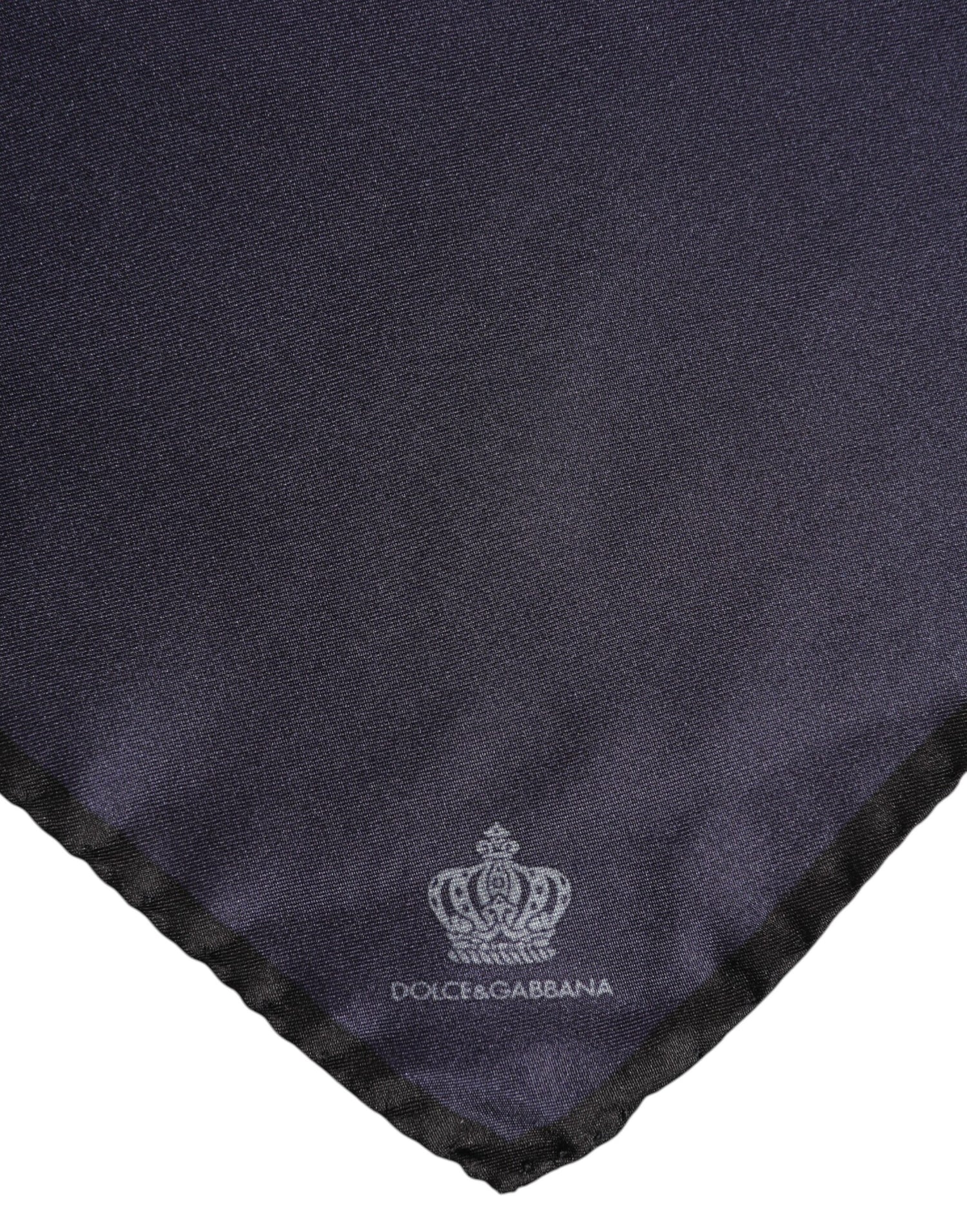 Dolce &amp; Gabbana Blue DG Crown Silk Square Men Foulard Scarf