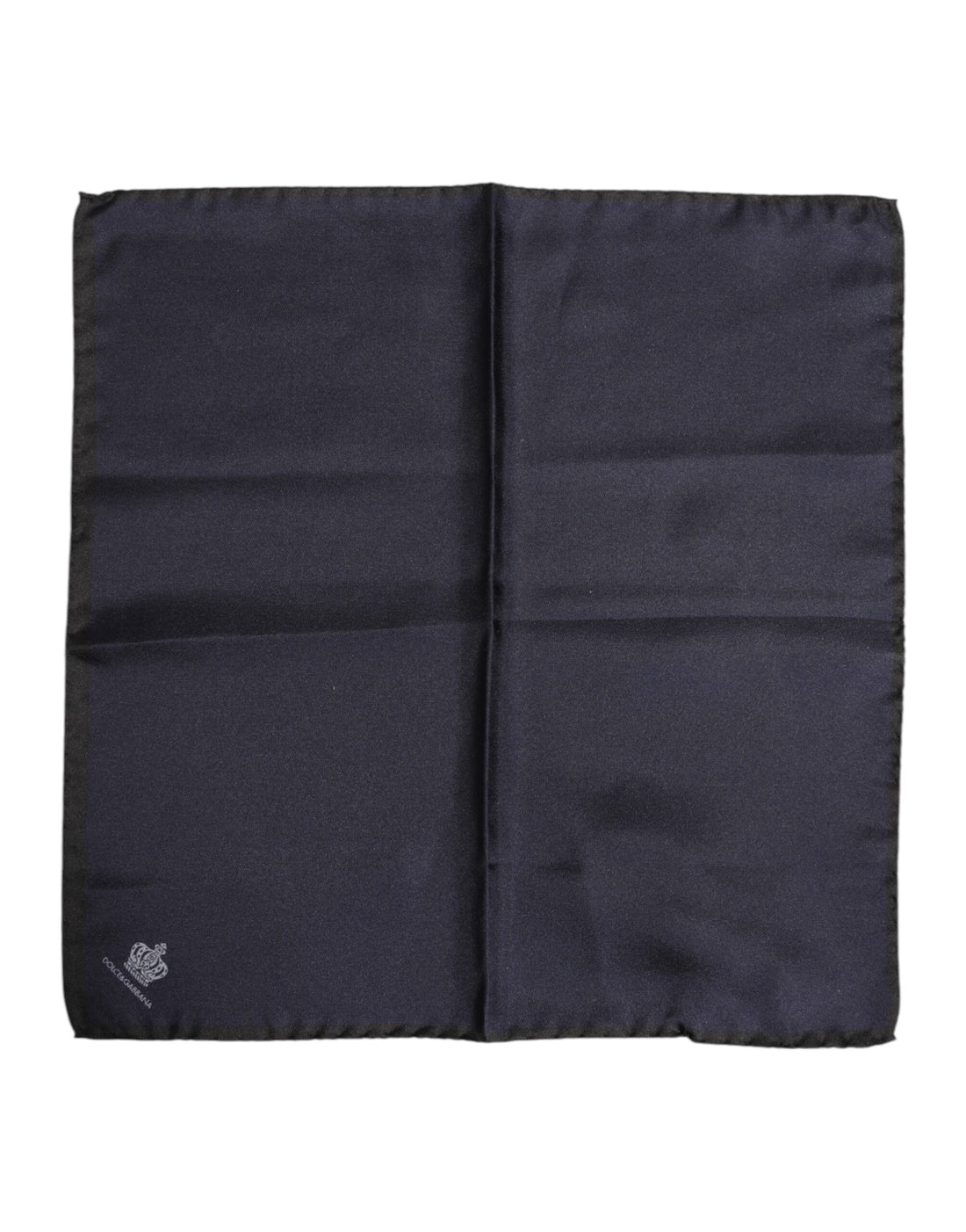 Dolce &amp; Gabbana Blue DG Crown Silk Square Men Foulard Scarf