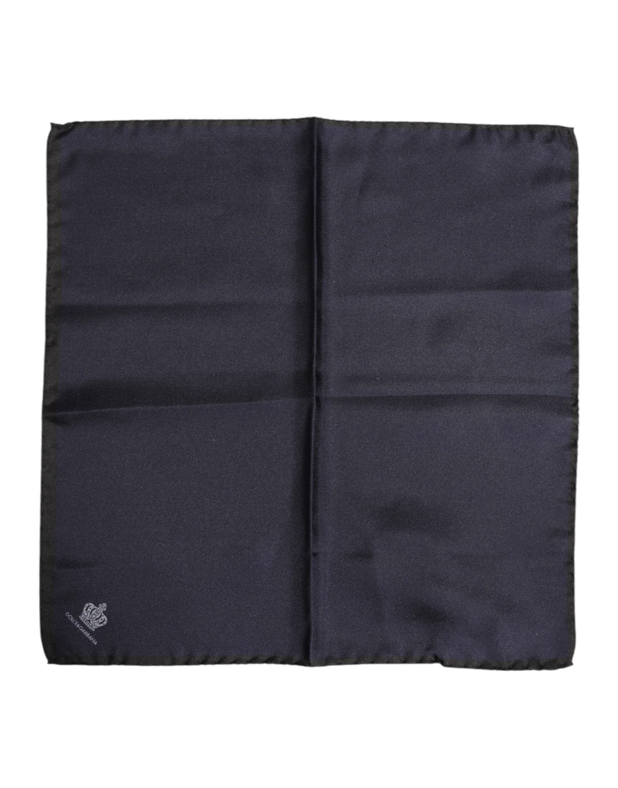 Dolce &amp; Gabbana Blue DG Crown Silk Square Men Foulard Scarf