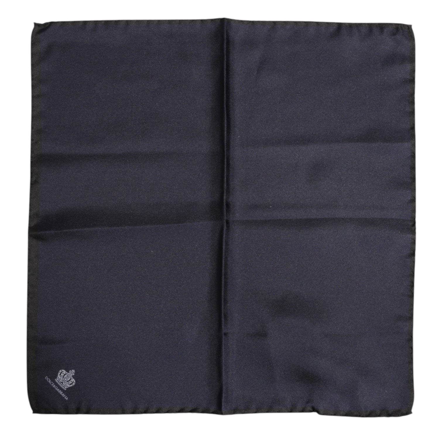 Dolce &amp; Gabbana Blue DG Crown Silk Square Men Foulard Scarf