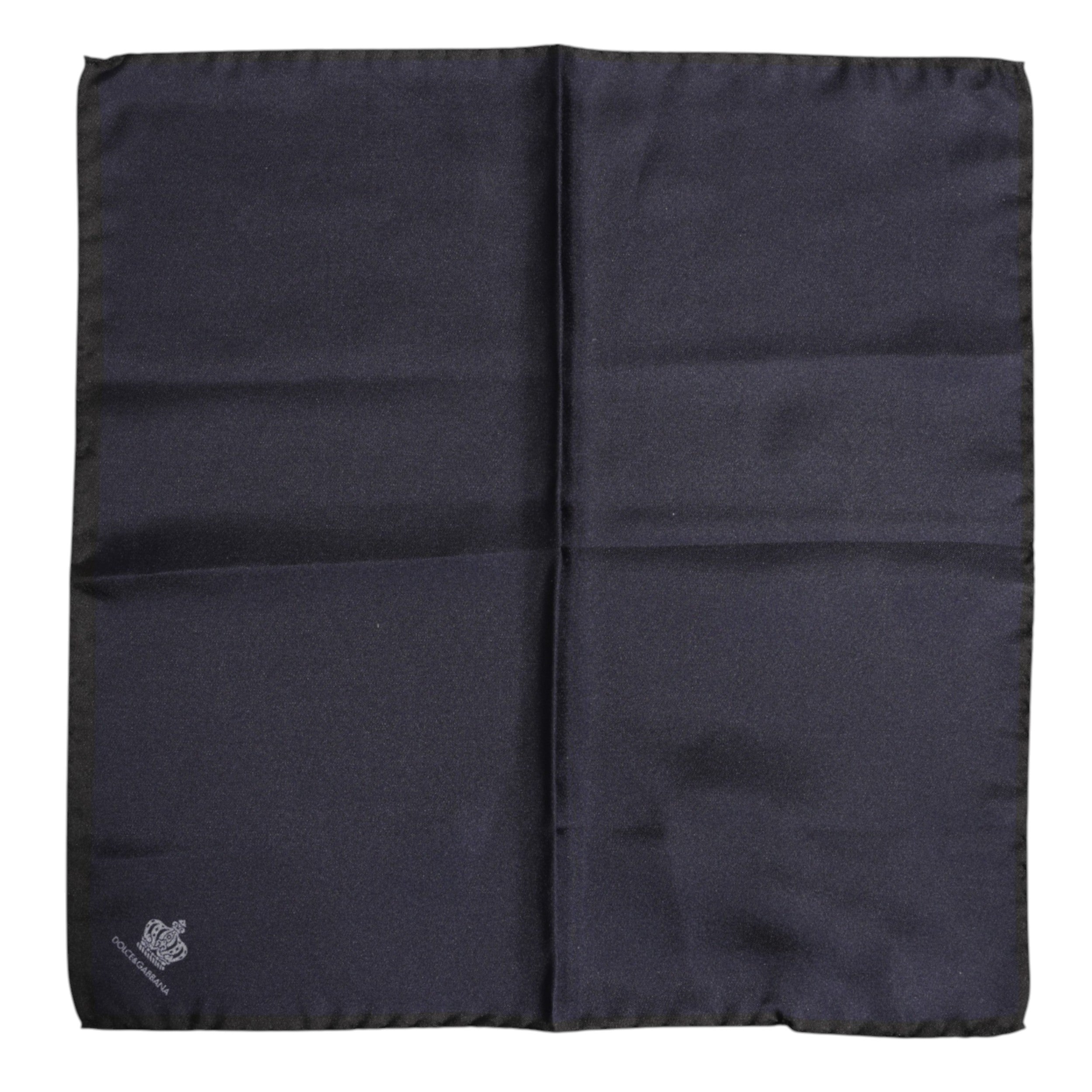 Dolce &amp; Gabbana Blue DG Crown Silk Square Men Foulard Scarf