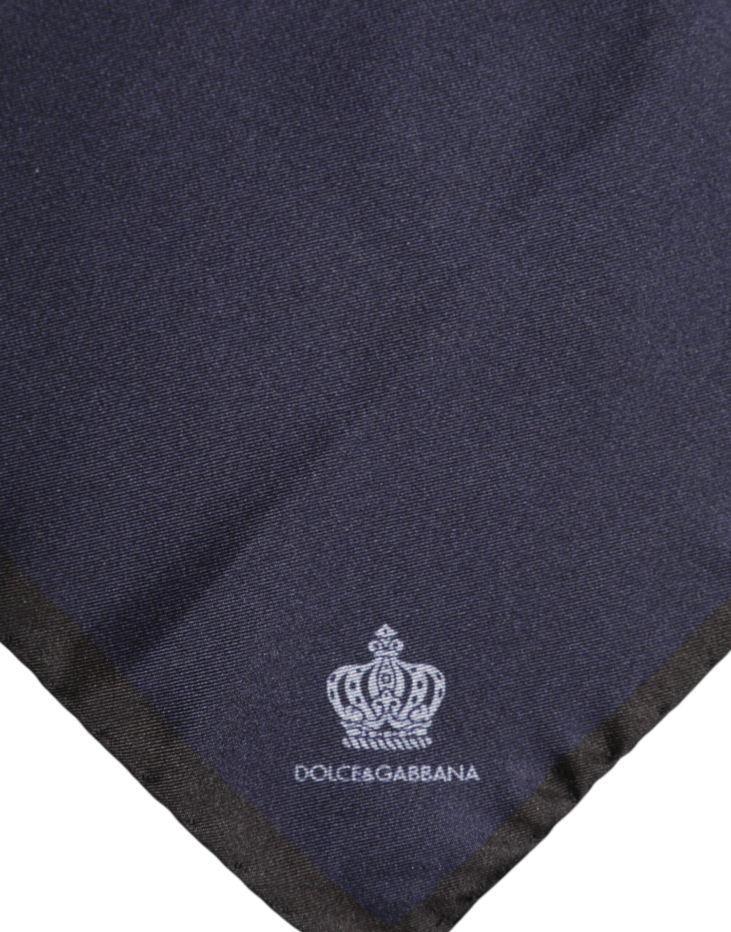Dolce &amp; Gabbana Blue DG Crown Silk Square Men Foulard Scarf
