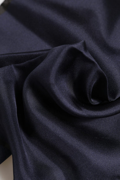 Dolce &amp; Gabbana Blue DG Crown Silk Square Men Foulard Scarf