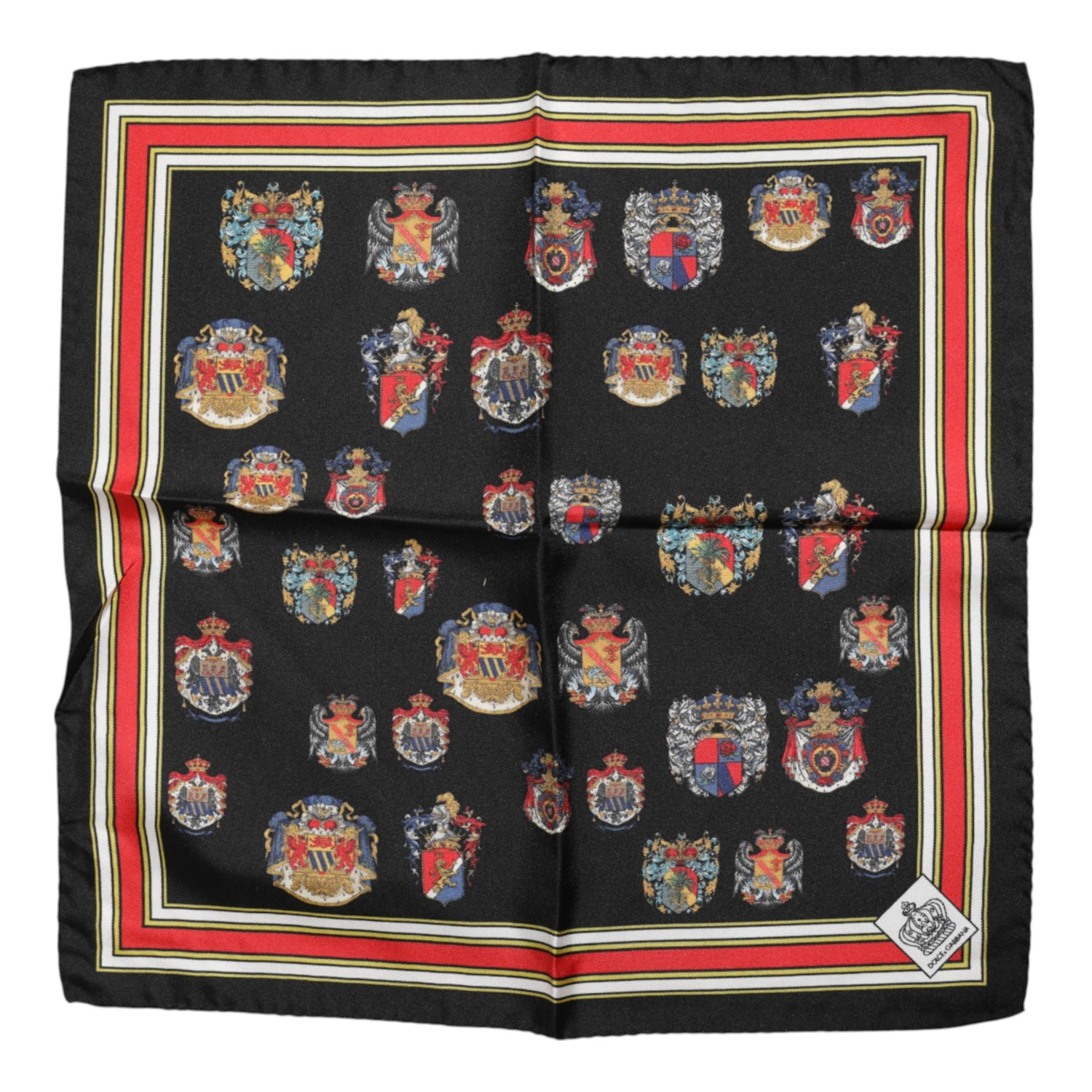 Dolce &amp; Gabbana Multicolor Silk Square Men Foulard Scarf
