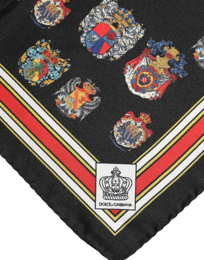 Dolce &amp; Gabbana Multicolor Silk Square Men Foulard Scarf